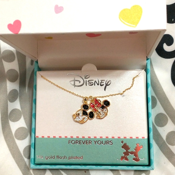 Disney Jewelry - Mickey and Minnie new inbox necklace